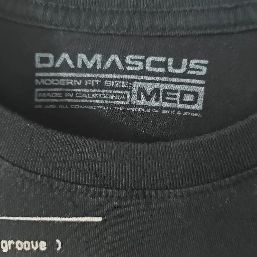 Damascus Limited Edition Black Cyber Groove Men's T-shirt‎ Sz Medium Made In USA